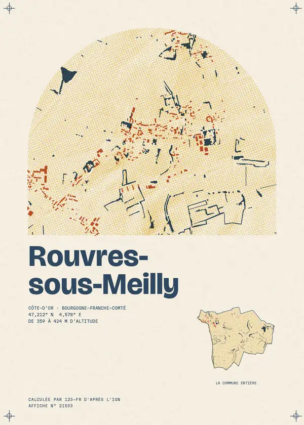 Affiche de Rouvres-sous-Meilly, calculée par 123-fr d'après l'IGN