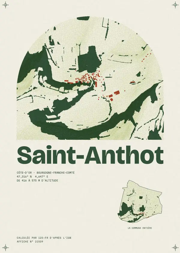 Affiche de Saint-Anthot, calculée par 123-fr d'après l'IGN