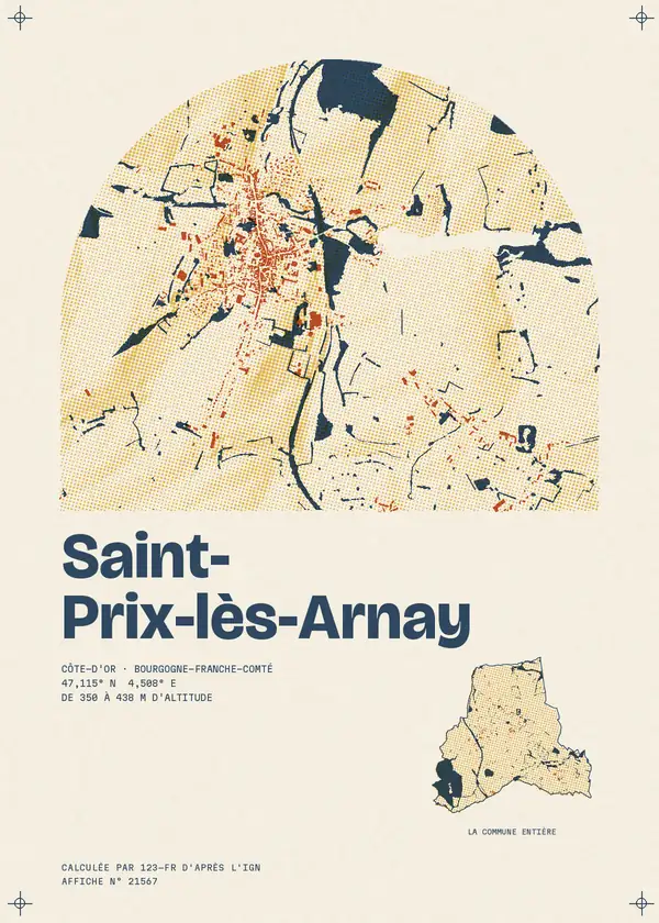 Affiche de Saint-Prix-lès-Arnay, calculée par 123-fr d'après l'IGN