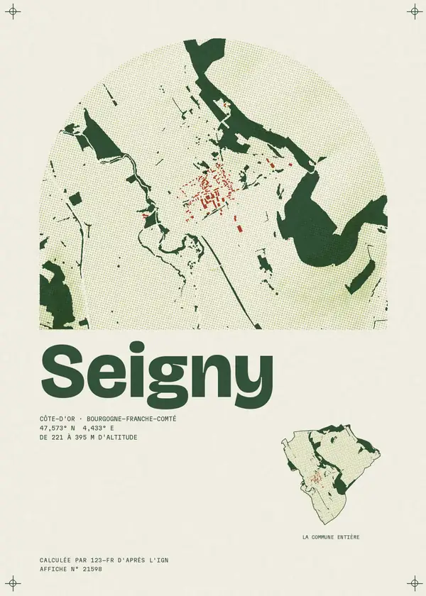 Affiche de Seigny, calculée par 123-fr d'après l'IGN
