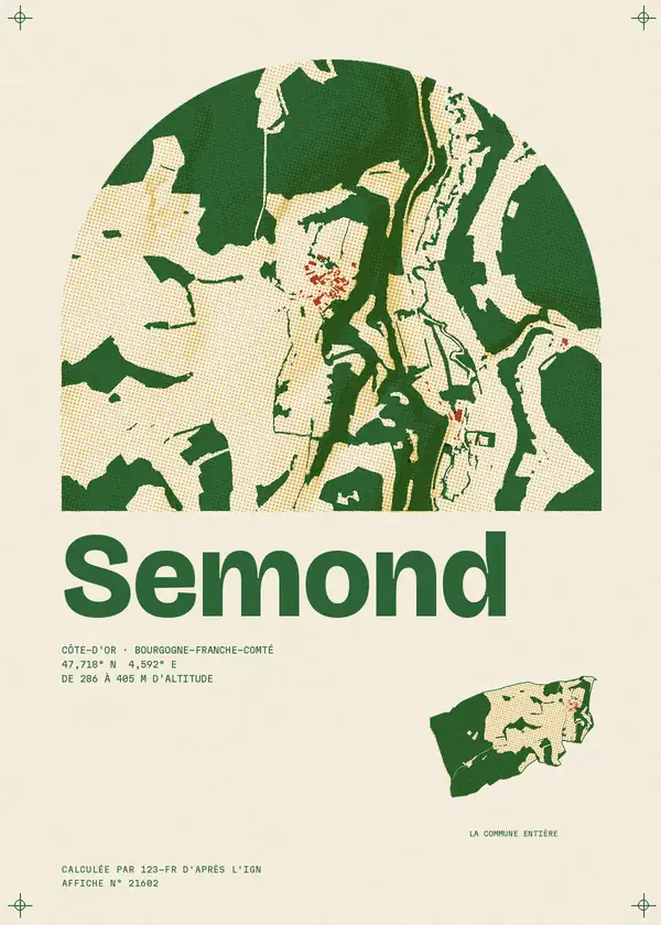 Affiche de Semond, calculée par 123-fr d'après l'IGN