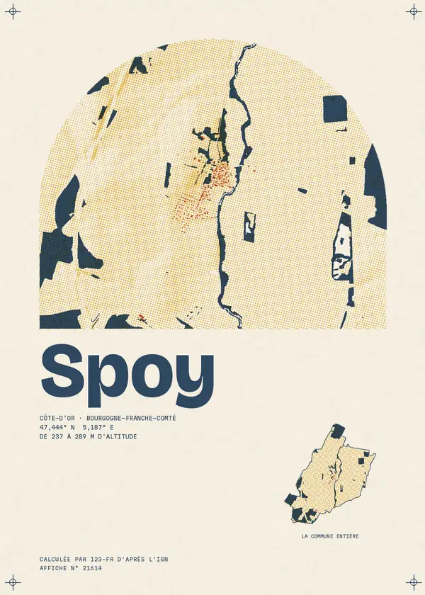 Affiche de Spoy, calculée par 123-fr d'après l'IGN
