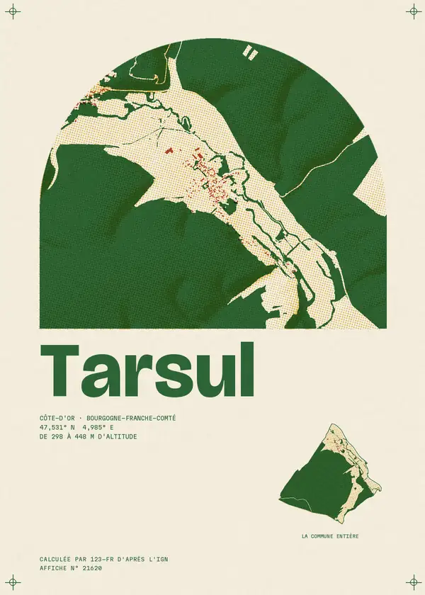 Affiche de Tarsul, calculée par 123-fr d'après l'IGN