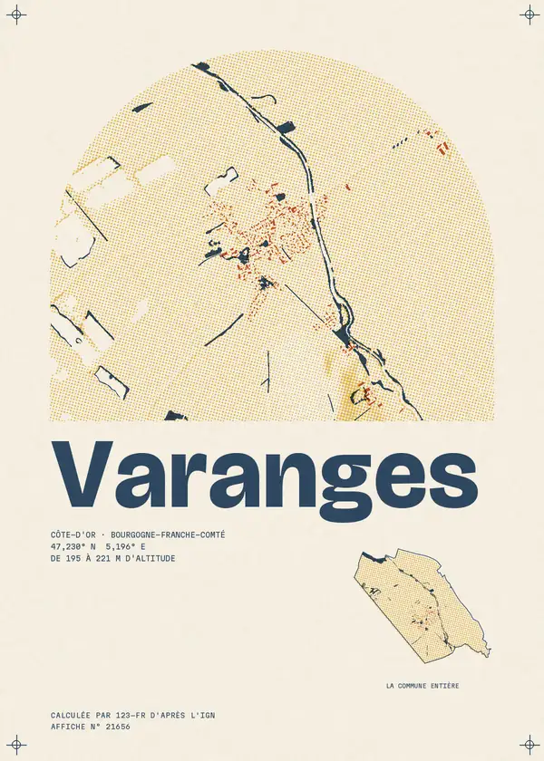 Affiche de Varanges, calculée par 123-fr d'après l'IGN
