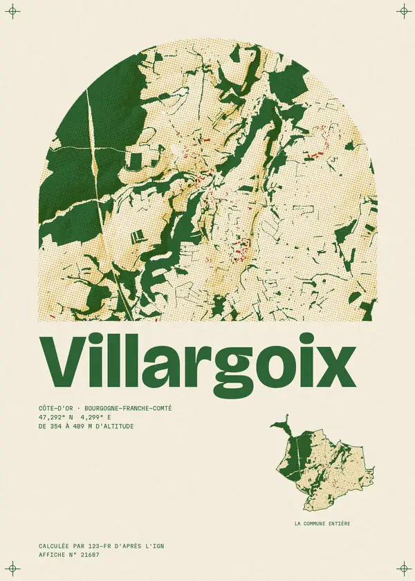 Affiche de Villargoix, calculée par 123-fr d'après l'IGN