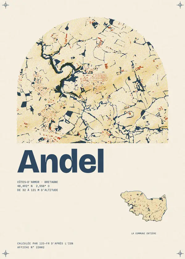 Affiche de Andel, calculée par 123-fr d'après l'IGN
