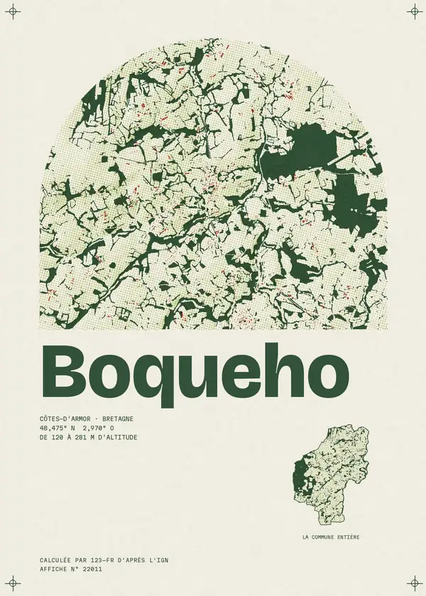 Affiche de Boqueho, calculée par 123-fr d'après l'IGN
