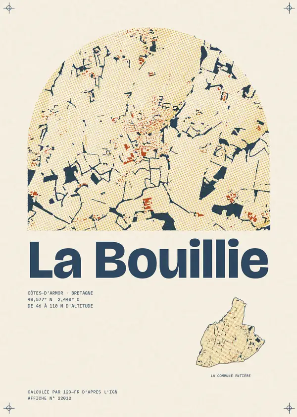 Affiche de La Bouillie, calculée par 123-fr d'après l'IGN