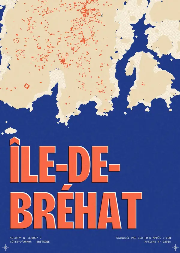Affiche de Île-de-Bréhat, calculée par 123-fr d'après l'IGN