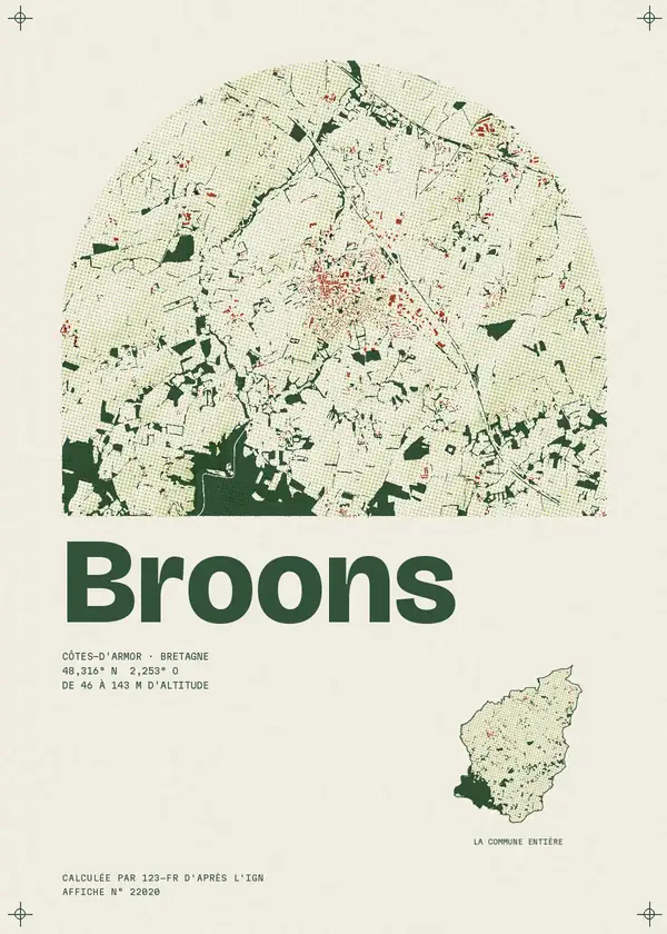 Affiche de Broons, calculée par 123-fr d'après l'IGN