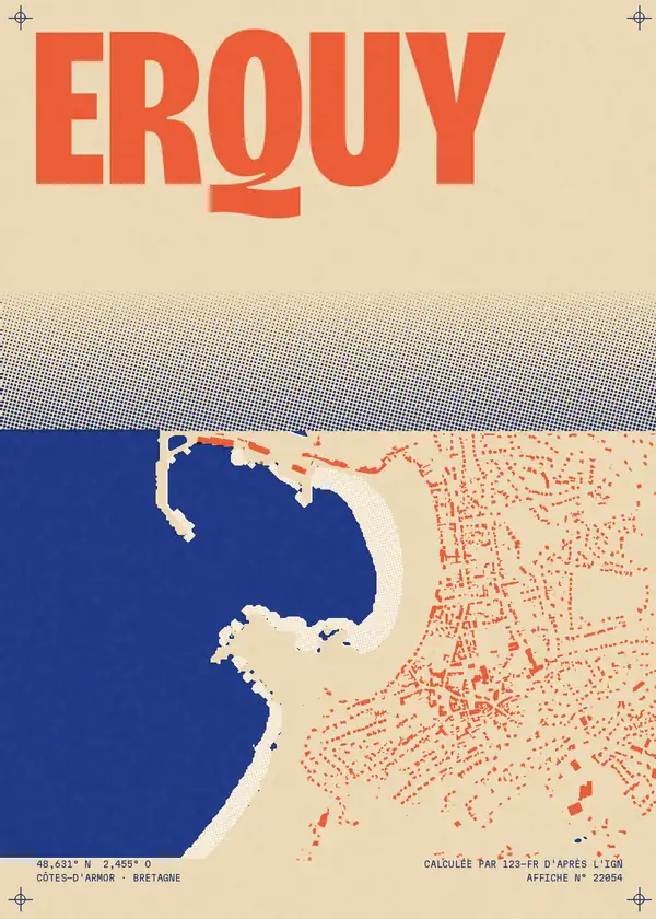 Affiche de Erquy, calculée par 123-fr d'après l'IGN