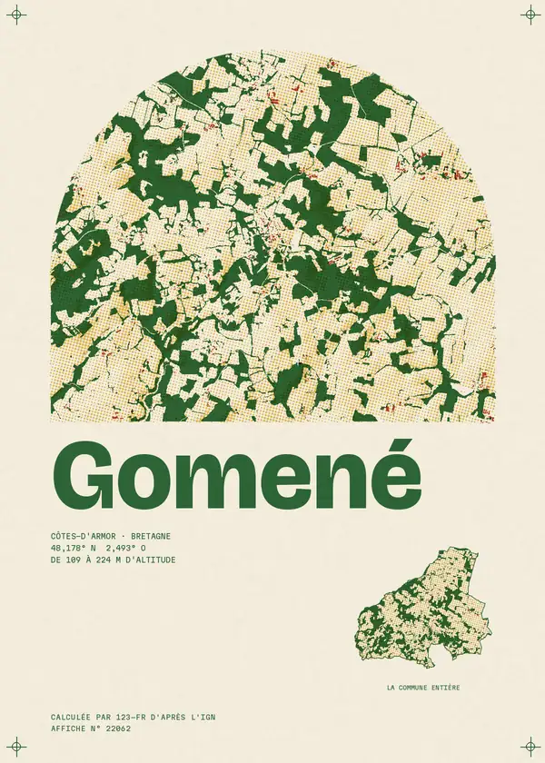 Affiche de Gomené, calculée par 123-fr d'après l'IGN