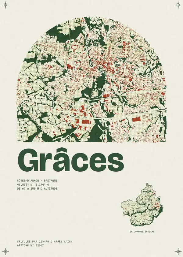 Affiche de Grâces, calculée par 123-fr d'après l'IGN