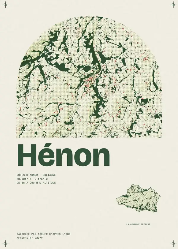 Affiche de Hénon, calculée par 123-fr d'après l'IGN