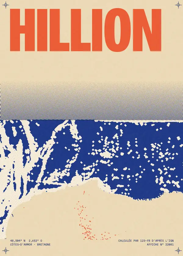 Affiche de Hillion, calculée par 123-fr d'après l'IGN