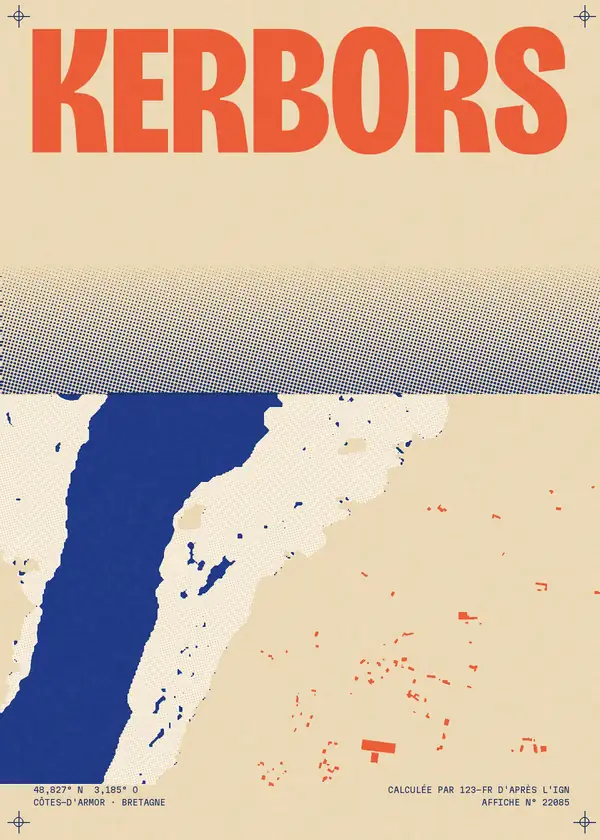 Affiche de Kerbors, calculée par 123-fr d'après l'IGN