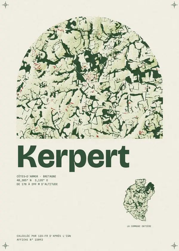 Affiche de Kerpert, calculée par 123-fr d'après l'IGN