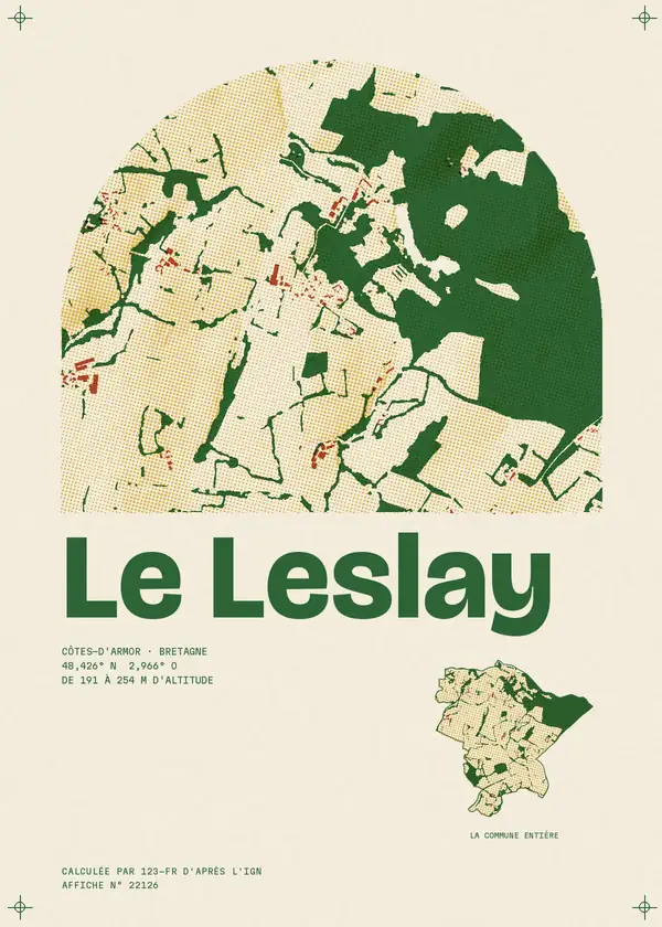 Affiche de Le Leslay, calculée par 123-fr d'après l'IGN
