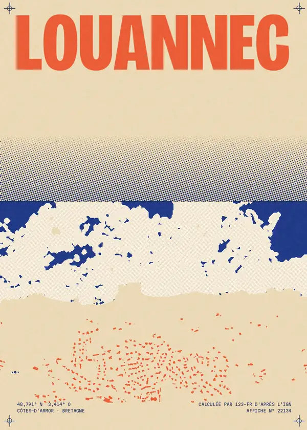 Affiche de Louannec, calculée par 123-fr d'après l'IGN