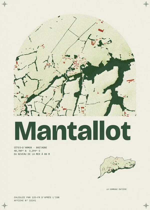 Affiche de Mantallot, calculée par 123-fr d'après l'IGN