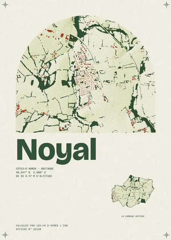 Affiche de Noyal, calculée par 123-fr d'après l'IGN