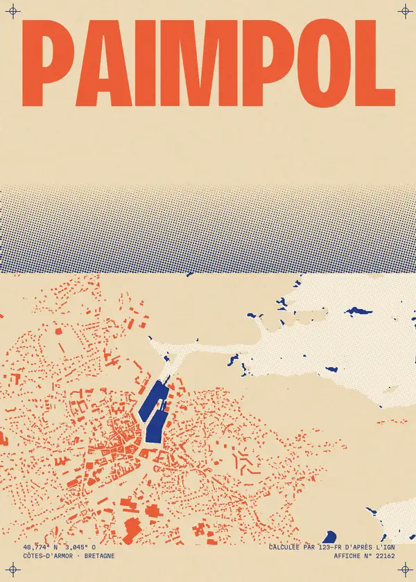 Affiche de Paimpol, calculée par 123-fr d'après l'IGN