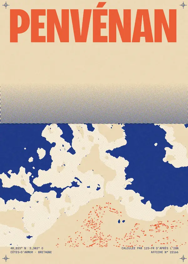 Affiche de Penvénan, calculée par 123-fr d'après l'IGN