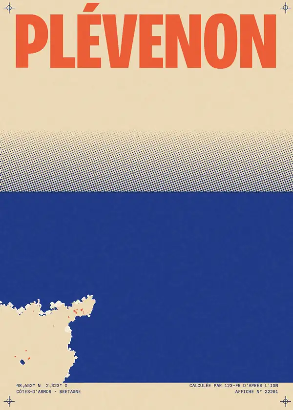 Affiche de Plévenon, calculée par 123-fr d'après l'IGN