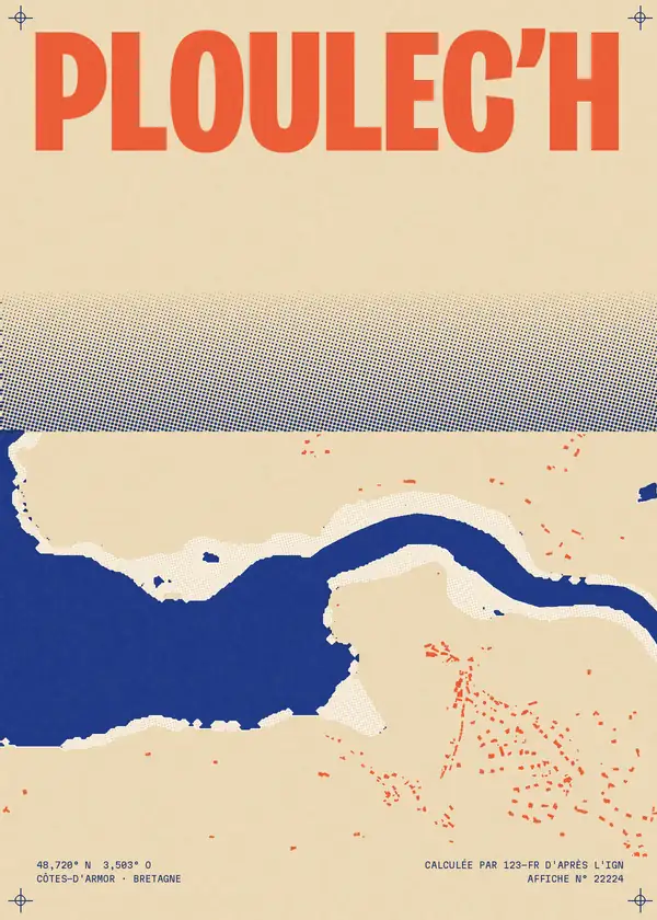 Affiche de Ploulec'h, calculée par 123-fr d'après l'IGN