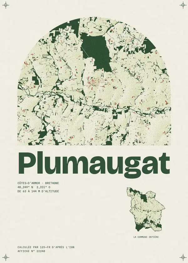 Affiche de Plumaugat, calculée par 123-fr d'après l'IGN
