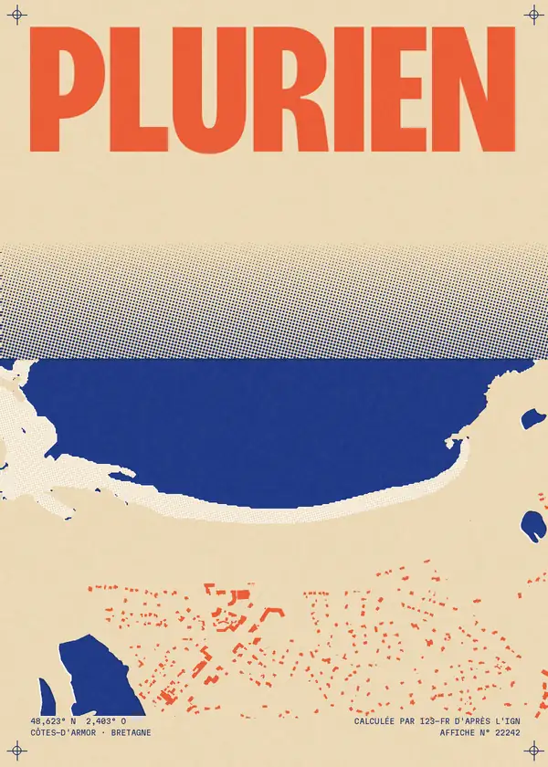 Affiche de Plurien, calculée par 123-fr d'après l'IGN