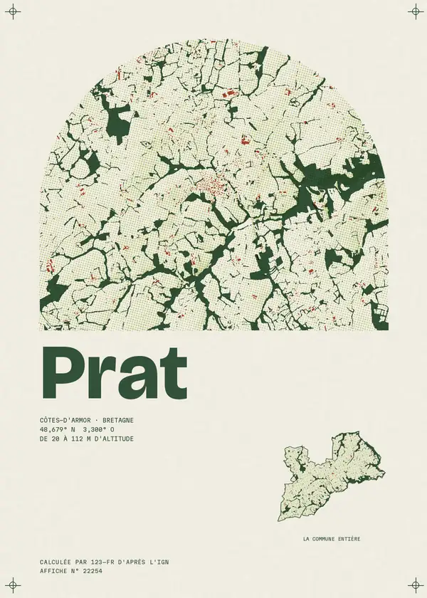 Affiche de Prat, calculée par 123-fr d'après l'IGN
