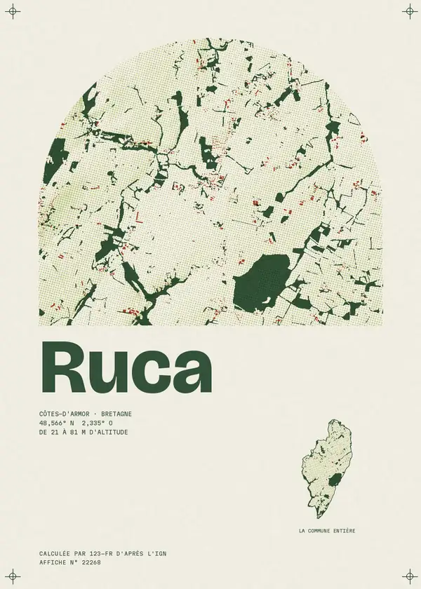 Affiche de Ruca, calculée par 123-fr d'après l'IGN