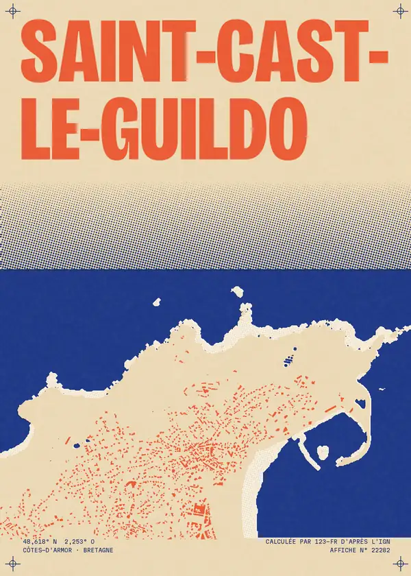Affiche de Saint-Cast-le-Guildo, calculée par 123-fr d'après l'IGN