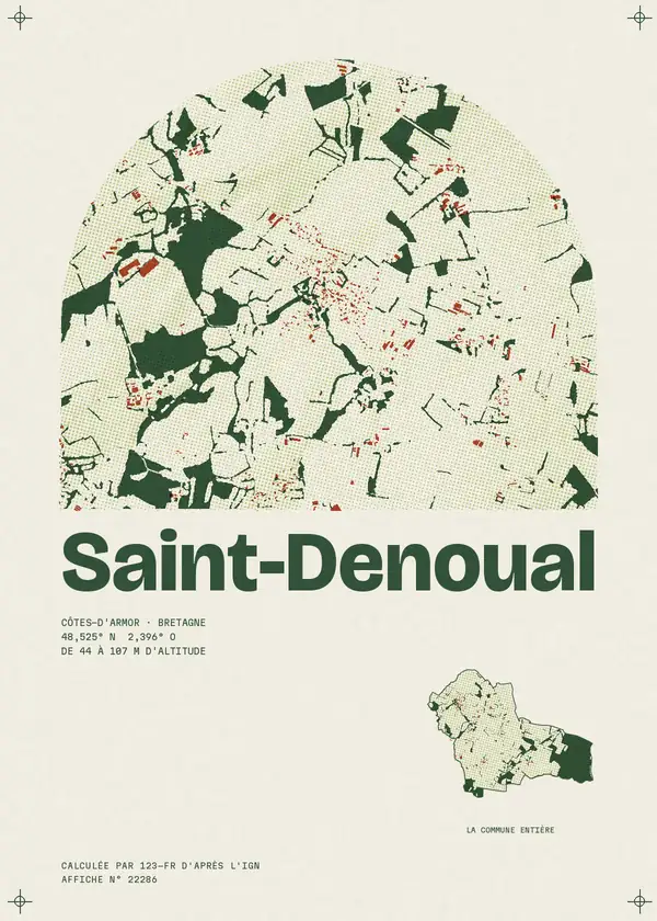 Affiche de Saint-Denoual, calculée par 123-fr d'après l'IGN