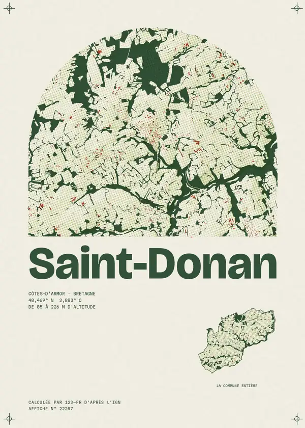 Affiche de Saint-Donan, calculée par 123-fr d'après l'IGN