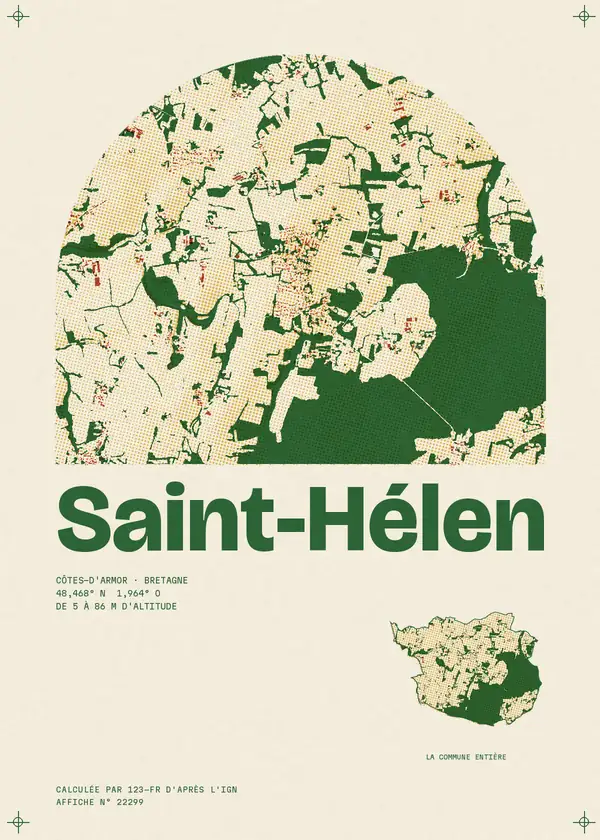 Affiche de Saint-Hélen, calculée par 123-fr d'après l'IGN