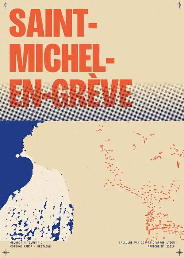Affiche de Saint-Michel-en-Grève, calculée par 123-fr d'après l'IGN