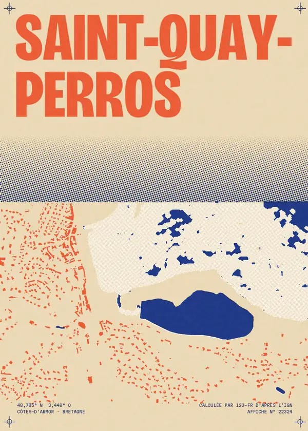 Affiche de Saint-Quay-Perros, calculée par 123-fr d'après l'IGN