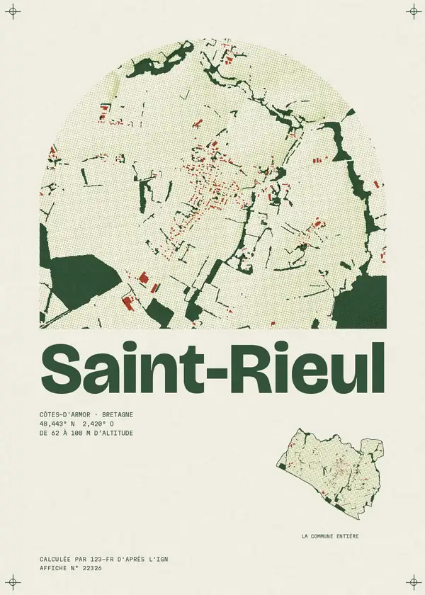 Affiche de Saint-Rieul, calculée par 123-fr d'après l'IGN