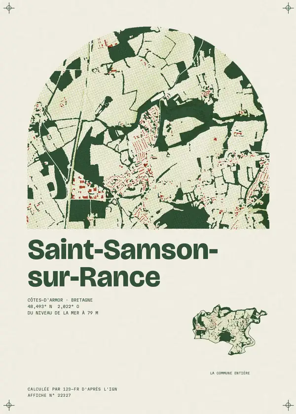 Affiche de Saint-Samson-sur-Rance, calculée par 123-fr d'après l'IGN