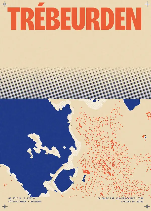 Affiche de Trébeurden, calculée par 123-fr d'après l'IGN