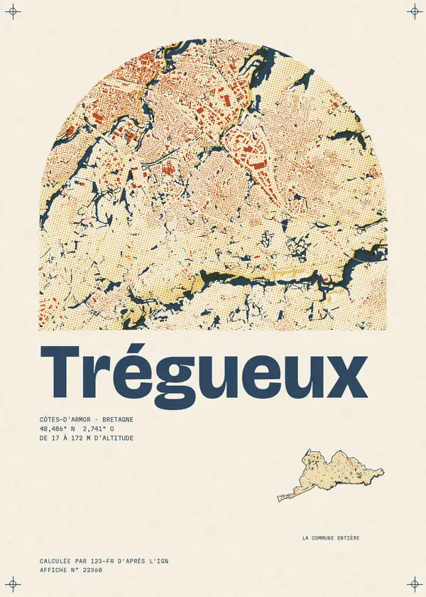Affiche de Trégueux, calculée par 123-fr d'après l'IGN