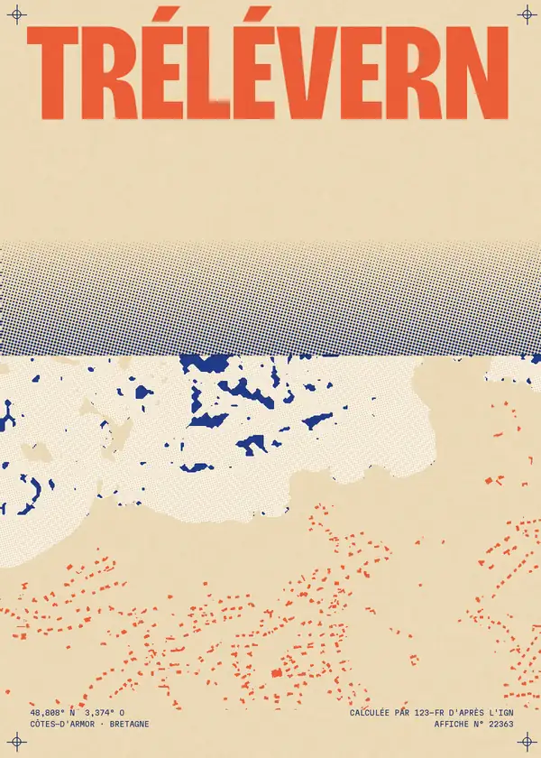 Affiche de Trélévern, calculée par 123-fr d'après l'IGN