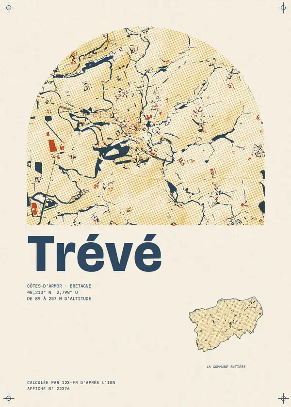 Affiche de Trévé, calculée par 123-fr d'après l'IGN