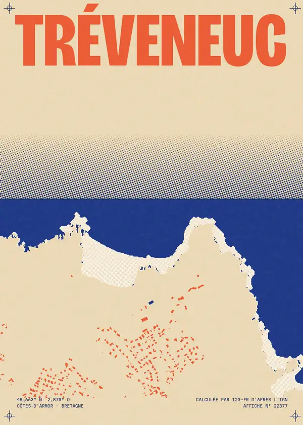 Affiche de Tréveneuc, calculée par 123-fr d'après l'IGN