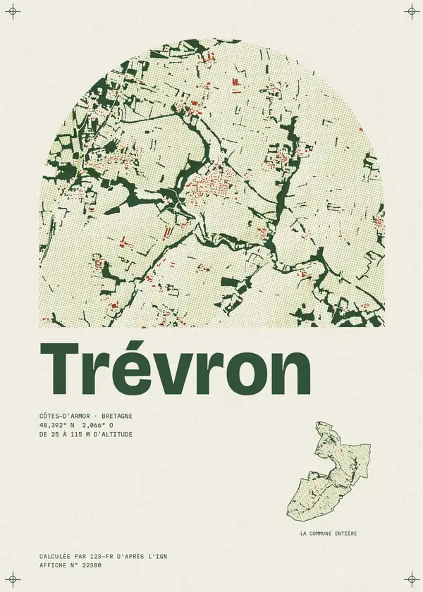 Affiche de Trévron, calculée par 123-fr d'après l'IGN