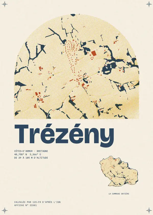 Affiche de Trézény, calculée par 123-fr d'après l'IGN