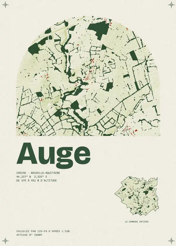 Affiche de Auge, calculée par 123-fr d'après l'IGN