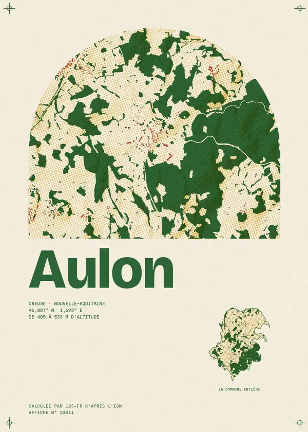 Affiche de Aulon, calculée par 123-fr d'après l'IGN